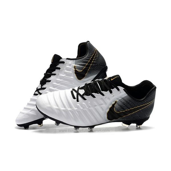 Nike Tiempo Legend Elite FG Negro Blanco Oro